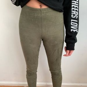 Olive green leggings